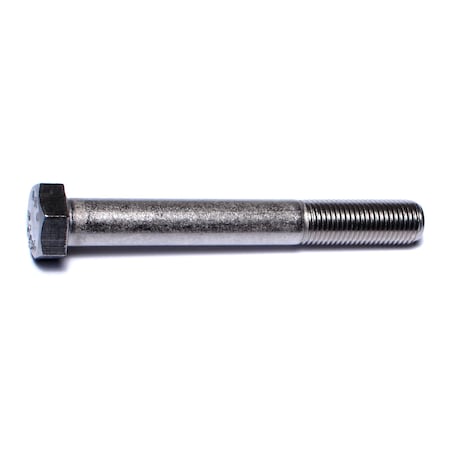 Midwest Fastener 18-8, 3/8"-24 Hex Head Cap Screw, Plain Stainless Steel, 3 in L, 25 PK 55036